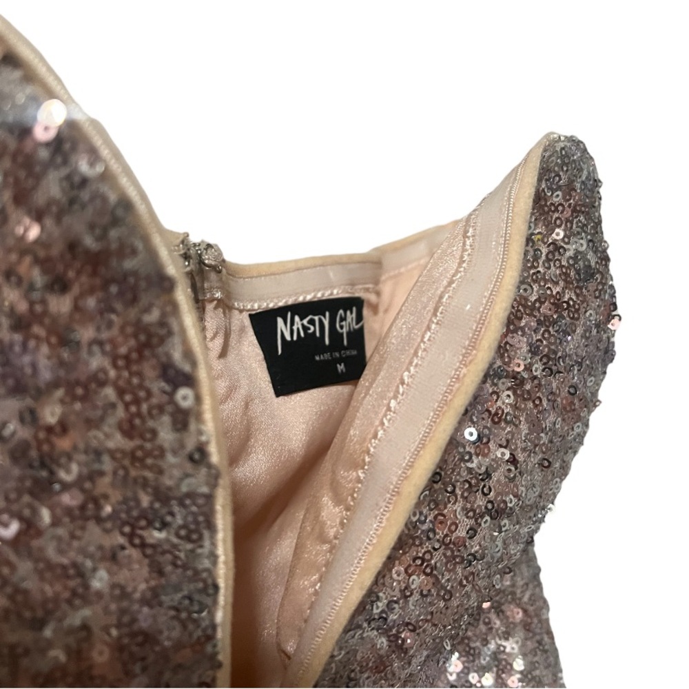 Nasty Gal Helix Rose Gold Bodycon Dress - Picture 5 of 13